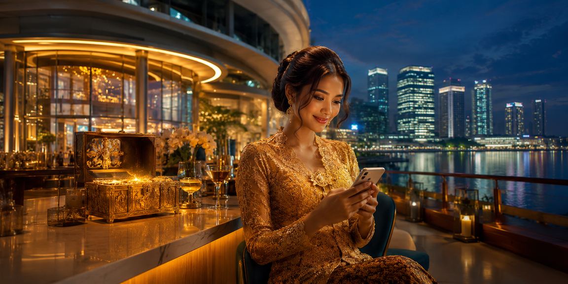 Permainan rummy kad di Petaling Jaya dengan elemen budaya kebaya Malaysia
